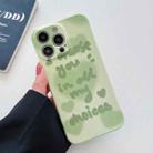 For iPhone 13 Pro PC Phone Case(Green Text) - 1