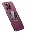 For iPhone 14 Pro Max R-JUST RH05 Magnetic Leather Metal Phone Case(Purple) - 1