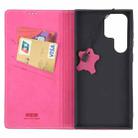 For Samsung Galaxy S23 Ultra 5G GEBEI Top-grain Horizontal Flip Leather Phone Case(Rose Red) - 4