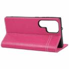 For Samsung Galaxy S23 Ultra 5G GEBEI Top-grain Horizontal Flip Leather Phone Case(Rose Red) - 5