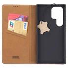 For Samsung Galaxy S23 Ultra 5G GEBEI Top-grain Horizontal Flip Leather Phone Case(Brown) - 4