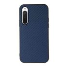 For Sony Xperia 10 V Carbon Fiber Texture PU Phone Case(Blue) - 1