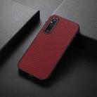 For Sony Xperia 1 V Carbon Fiber Texture PU Phone Case(Red) - 2