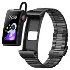 M6 1.5 inch Steel Band Earphone Detachable IP68 Waterproof Smart Watch Support Bluetooth Call(Black) - 1