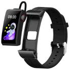 M6 1.5 inch Silicone Band Earphone Detachable IP68 Waterproof Smart Watch Support Bluetooth Call(Black) - 1