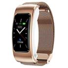 K60 1.08 inch Steel Band Earphone Detachable Life Waterproof Smart Watch Support Bluetooth Call(Rose Gold) - 1