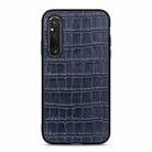 For Sony Xperia 1 V Crocodile Texture Genuine Leather Phone Case(Blue) - 1