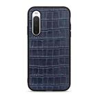 For Sony Xperia 10 V Crocodile Texture Genuine Leather Phone Case(Blue) - 1