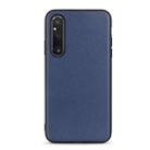 For Sony Xperia 1 V Lambskin Texture Genuine Leather Phone Case(Blue) - 1