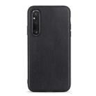 For Sony Xperia 1 V Lambskin Texture Genuine Leather Phone Case(Black) - 1
