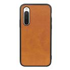 For Sony Xperia 10 V Two-color Calf Texture PU Phone Case(Brown) - 1