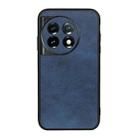 For OnePlus Ace 2 / 11R Accurate Hole Two-color Calf Texture PU Phone Case(Blue) - 1