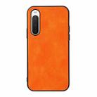 For Sony Xperia 10 V Two-color Litchi Texture PU Phone Case(Orange) - 1