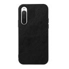 For Sony Xperia 10 V Two-color Litchi Texture PU Phone Case(Black) - 1