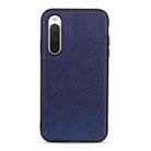 For Sony Xperia 10 V Litchi Texture Genuine Leather Phone Case(Blue) - 1