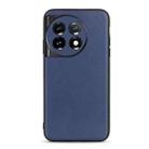For OnePlus 11 5G Lambskin Texture Genuine Leather Phone Case(Blue) - 1