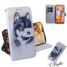 For Galaxy A11 & M11 Colored Drawing Horizontal Flip Leather Case with Holder & Card Slot & Wallet(White Wolf) - 1