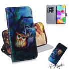 For Galaxy A41 Colored Drawing Horizontal Flip Leather Case with Holder & Card Slot & Wallet(Oil Painting Owl) - 1