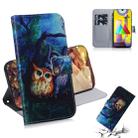 For Galaxy M31 Colored Drawing Horizontal Flip Leather Case with Holder & Card Slot & Wallet(Oil Painting Owl) - 1