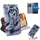 For Sony Xperia L4 Colored Drawing Horizontal Flip Leather Case with Holder & Card Slot & Wallet(Tiger) - 1