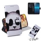 For Sony Xperia L4 Colored Drawing Horizontal Flip Leather Case with Holder & Card Slot & Wallet(Panda) - 1