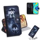 For Xiaomi Redmi Note 9S & Note 9 Pro Max Colored Drawing Horizontal Flip Leather Case with Holder & Card Slot & Wallet(Wolf and Dog) - 1