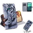 For Nokia 1.3 Colored Drawing Horizontal Flip Leather Case with Holder & Card Slot & Wallet(Tiger) - 1