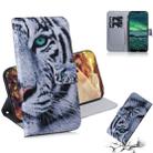 For Nokia 2.3 Colored Drawing Horizontal Flip Leather Case with Holder & Card Slot & Wallet(Tiger) - 1