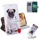 For Nokia 2.3 Colored Drawing Horizontal Flip Leather Case with Holder & Card Slot & Wallet(Pug) - 1