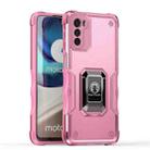 For Motorola Moto G42 Non-slip Shockproof Armor Phone Case with Ring Holder(Pink) - 1