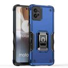 For Motorola Moto G32 Non-slip Shockproof Armor Phone Case with Ring Holder(Blue) - 1