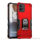 For Motorola Moto G32 Non-slip Shockproof Armor Phone Case with Ring Holder(Red) - 1