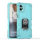 For Motorola Moto G32 Non-slip Shockproof Armor Phone Case with Ring Holder(Mint Green) - 1