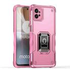 For Motorola Moto G32 Non-slip Shockproof Armor Phone Case with Ring Holder(Pink) - 1