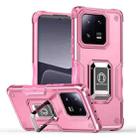 For Xiaomi 13 Pro Non-slip Shockproof Armor Phone Case with Ring Holder(Pink) - 1