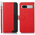 For Google Pixel 7a KHAZNEH Litchi Texture Leather RFID Phone Case(Red) - 1