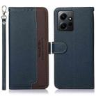 For Xiaomi Redmi Note 12 4G Global KHAZNEH Litchi Texture Leather RFID Phone Case(Blue) - 1