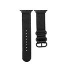 Black Buckle Canvas Watch Band For Apple Watch Series 8&7 41mm / SE 2&6&SE&5&4 40mm / 3&2&1 38mm(Black) - 1