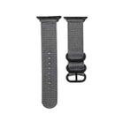 Black Buckle Canvas Watch Band For Apple Watch Series 9&8&7 41mm / SE 3&SE 2&6&SE&5&4 40mm / 3&2&1 38mm(Grey) - 1