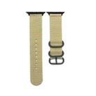 Black Buckle Canvas Watch Band For Apple Watch Series 8&7 41mm / SE 2&6&SE&5&4 40mm / 3&2&1 38mm(Khaki) - 1