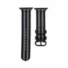 Black Buckle Canvas Watch Band For Apple Watch Series 8&7 41mm / SE 2&6&SE&5&4 40mm / 3&2&1 38mm(Black Grey) - 1