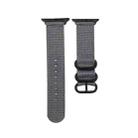 Black Buckle Canvas Watch Band For Apple Watch Ultra 49mm&Watch Ultra 2 49mm / Series 9&8&7 45mm / SE 3&SE 2&6&SE&5&4 44mm / 3&2&1 42mm(Grey) - 1