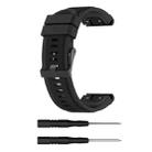 For Garmin Fenix 5X (26mm) Fenix3 / Fenix3 HR Silicone Watch Band(Black) - 1