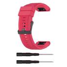 For Garmin Fenix 5X (26mm) Fenix3 / Fenix3 HR Silicone Watch Band(Rose Red) - 1