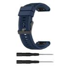 For Garmin Fenix 5X (26mm) Fenix3 / Fenix3 HR Silicone Watch Band(Dark Blue) - 1