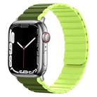 Smart Magnetic Silicone Watch Band For Apple Watch Ultra 49mm / Series 8&7 45mm / SE 2&6&SE&5&4 44mm / 3&2&1 42mm(Dark Green+Grass Green) - 1