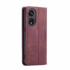 For OPPO Reno8 T 5G CaseMe 013 Multifunctional Horizontal Flip Leather Phone Case(Wine Red) - 3
