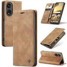 For OPPO Reno8 T 5G CaseMe 013 Multifunctional Horizontal Flip Leather Phone Case(Brown) - 1