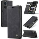 For OPPO Reno8 T 5G CaseMe 013 Multifunctional Horizontal Flip Leather Phone Case(Black) - 1