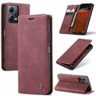 For Xiaomi Redmi Note 12 5G / Poco X5 CaseMe 013 Multifunctional Horizontal Flip Leather Phone Case(Wine Red) - 1